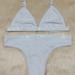 Conjunto de Microfibra Margarita Blanco