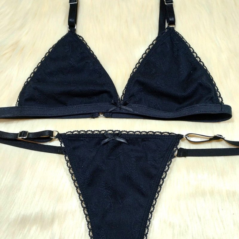 Conjunto de Microfibra Justina Negro