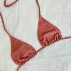 Corpiño bikini rosa terracota