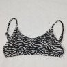 Top bikini cebra negro